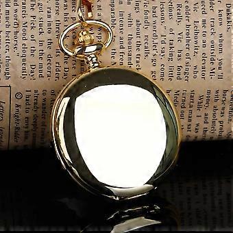 Enkelhet Design Kvarts Lommeur Fob Kjede Glatt Stål Gull Vintage Romersk Nmber Urskive Anheng Fob Klokke Gaver Klokke CF1208