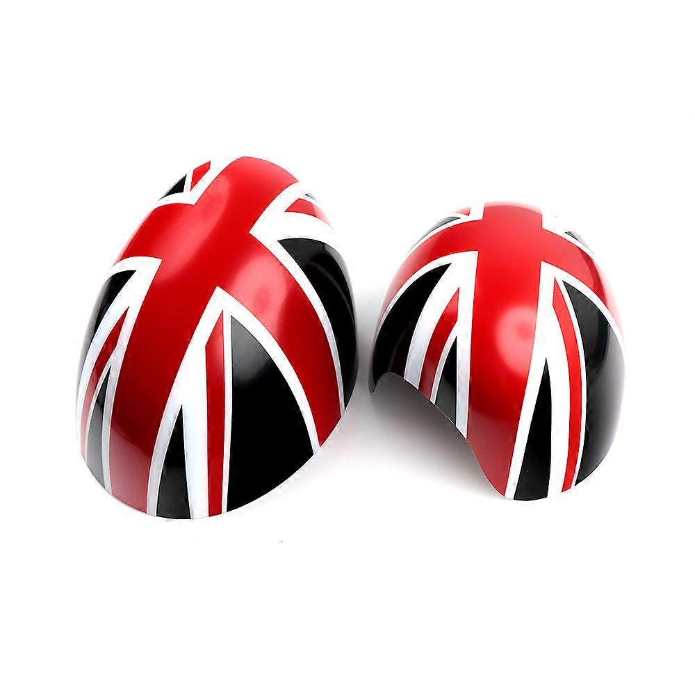 2Pcs/Set The Black Flag Rear View Mirror Covers Sticker For Mini Cooper S Clubman R55 R56 R57 R58 R59 R61 Paceman R60 Countryman