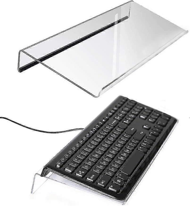 Tilted Keyboard Stand,Computer Keyboard Stand,Ergonomic Keyboard Riser For Computer Gaming and Typing,Clear Acrylic