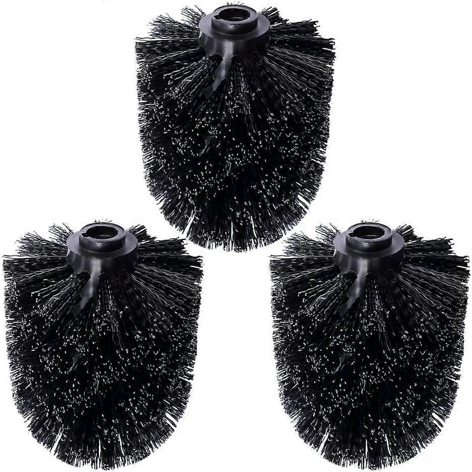 3-Pack Toilet Brush Head Replacement Black Brush Replacement Black Brush Replacement Black Brush Head Individual Replacement Black Brush Toilet Brush 