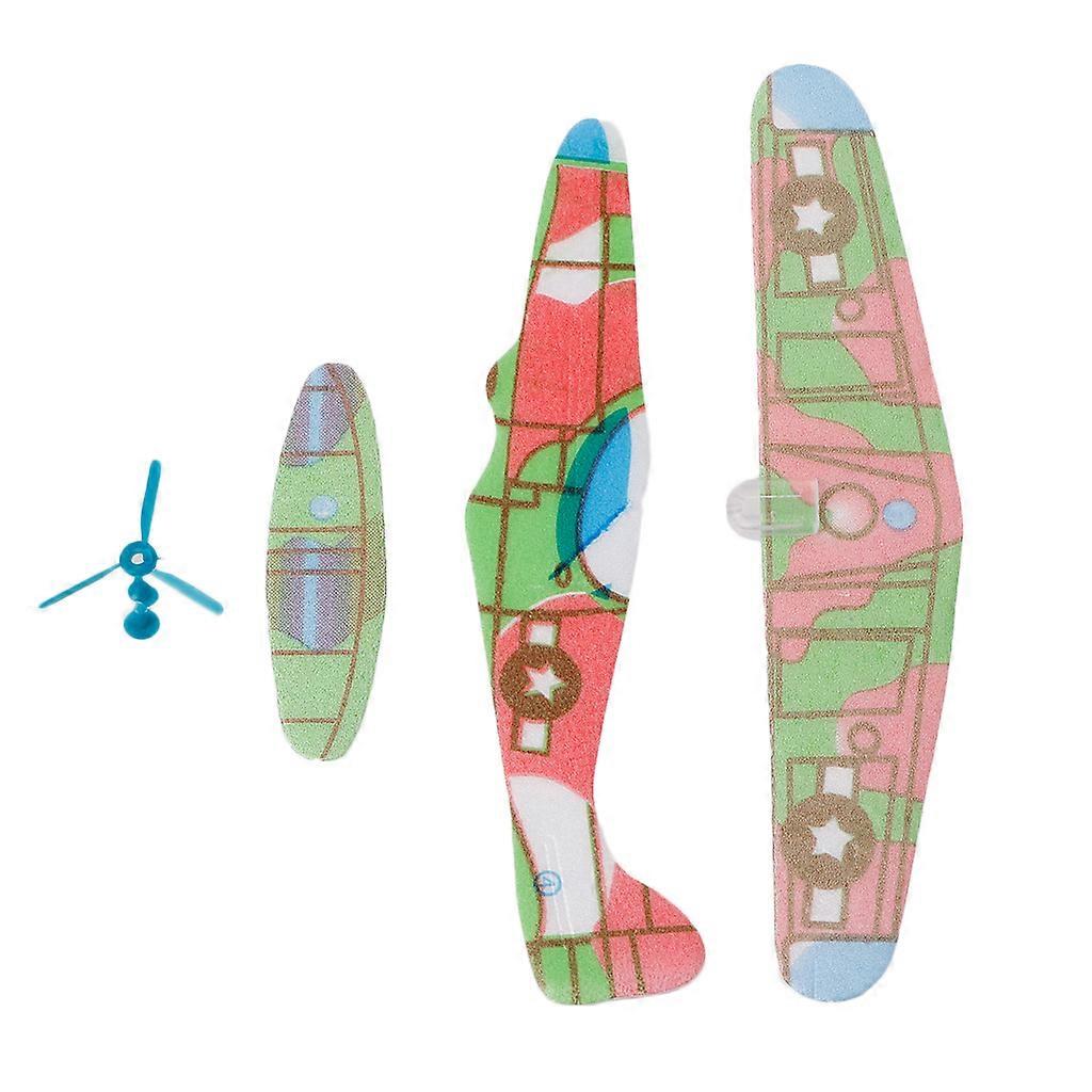 Mini Foam Handmade Throwing Flying Airplane Glider DIY Assembly Model Kid Toy