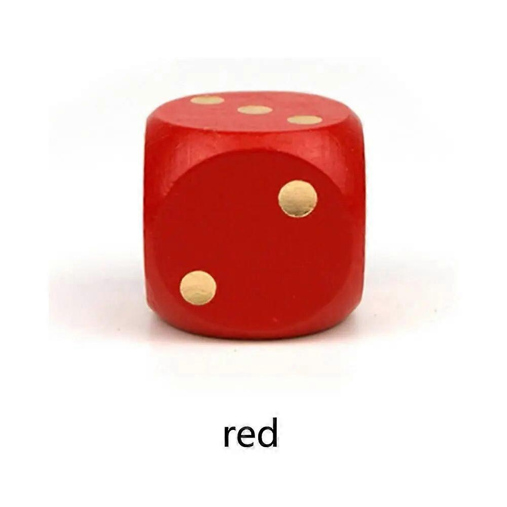 5cm 1pc Wooden Dice  6-Sided Game Chess Props Toy Big Color Dice Round Sieve Solid Wood Points  Entertainment