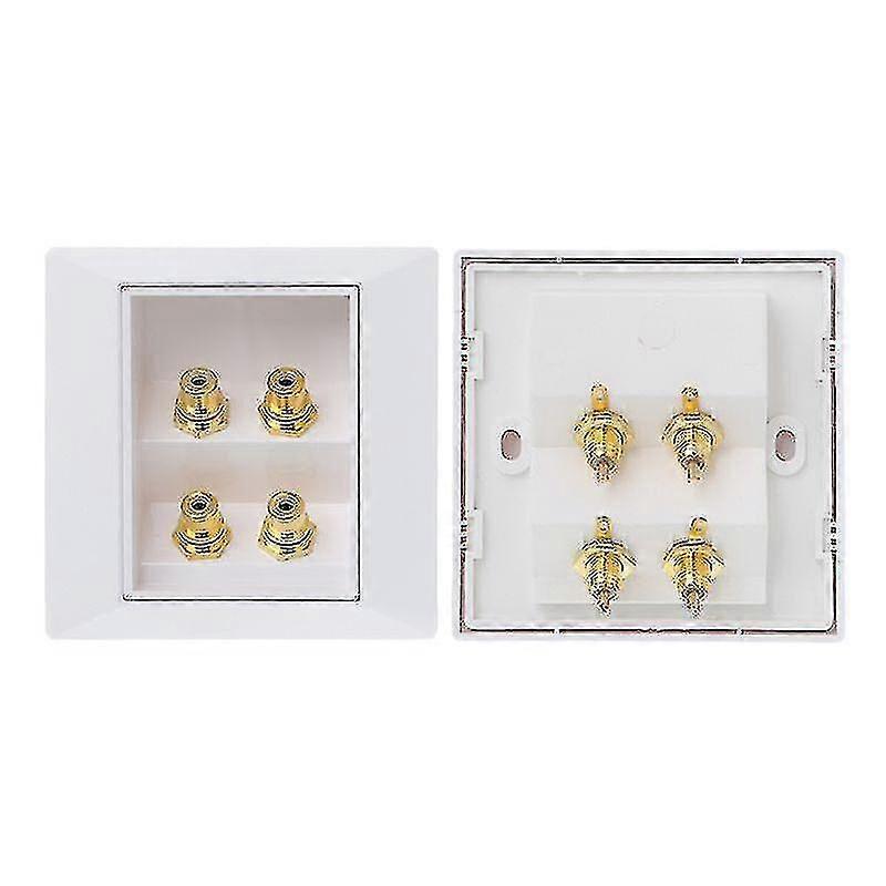 Rca Wall Socket Audio Panel Speaker Junction Box Lotus Power Outlet