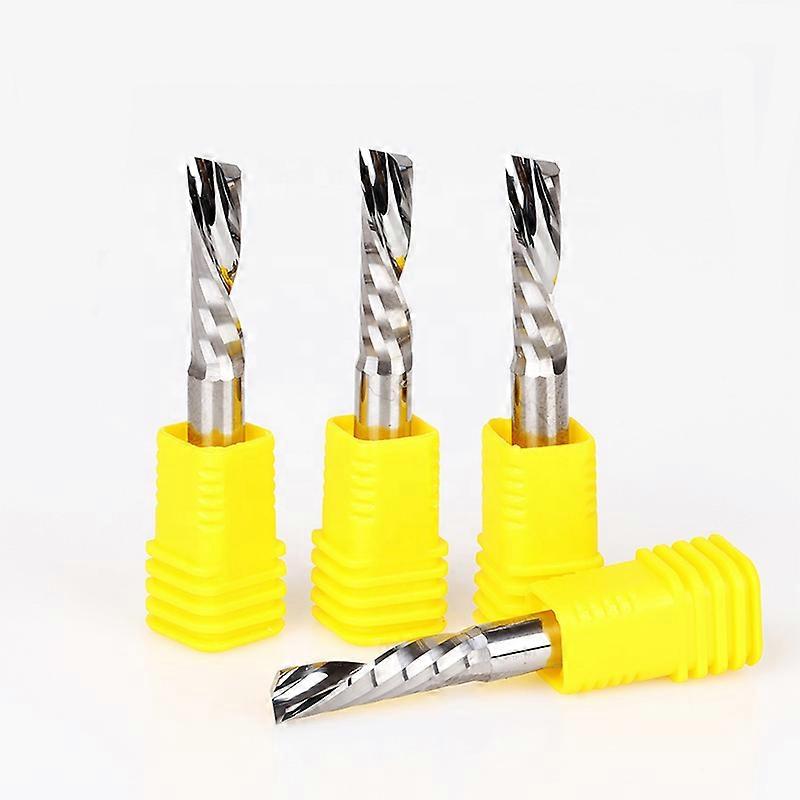 10pc AAA 31754568mm Single Flute Left Down Cut Milling Cutter Router Bit Woodworking tools End Mill CNC Routing cutter