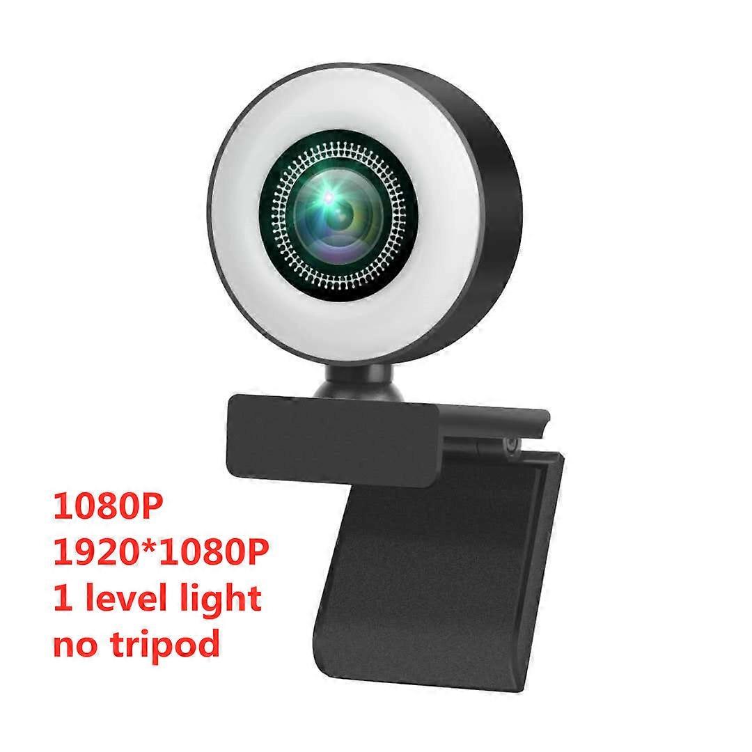 4K/2K/1080P Auto-Focus LED Web Camera HD Webcam With Microphone 3 Level Light Web Kameras For Computer PC Video Recording Webcam