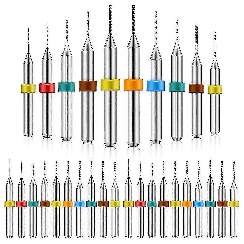 30pcs 0.3-1.2mm Shank Tungsten Carbide -drill Bits Set Tungsten Steel Pcb Print Circuit Board Flute Tw