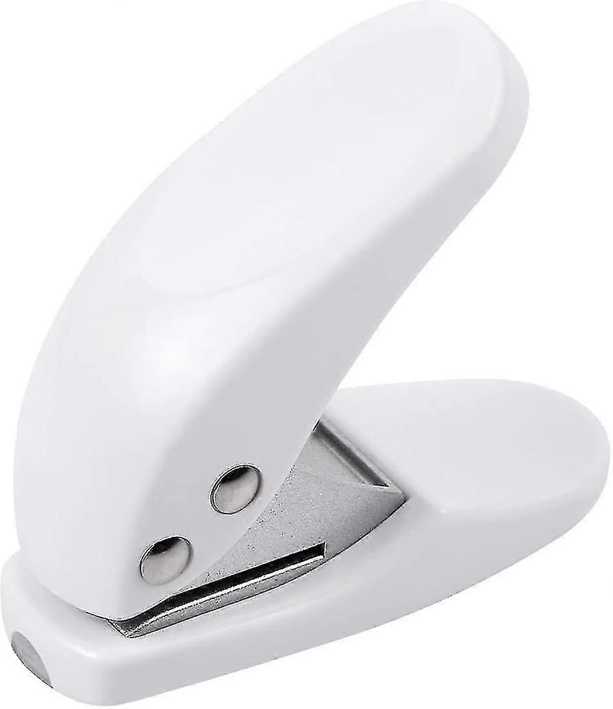 Mini Hole Puncher,single Ring Hole Puncher For Paper (2pcs, White)
