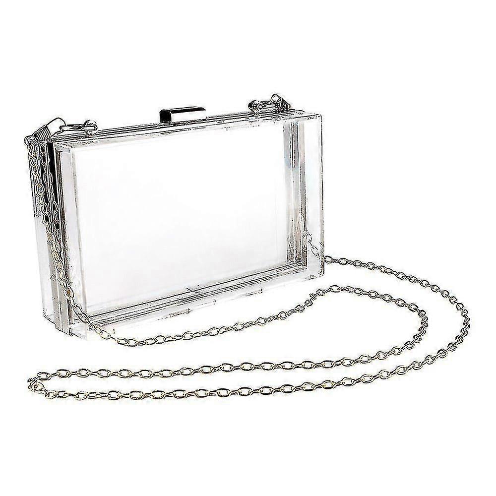 Sac transparent avec chaîne - Argent--(niubi)