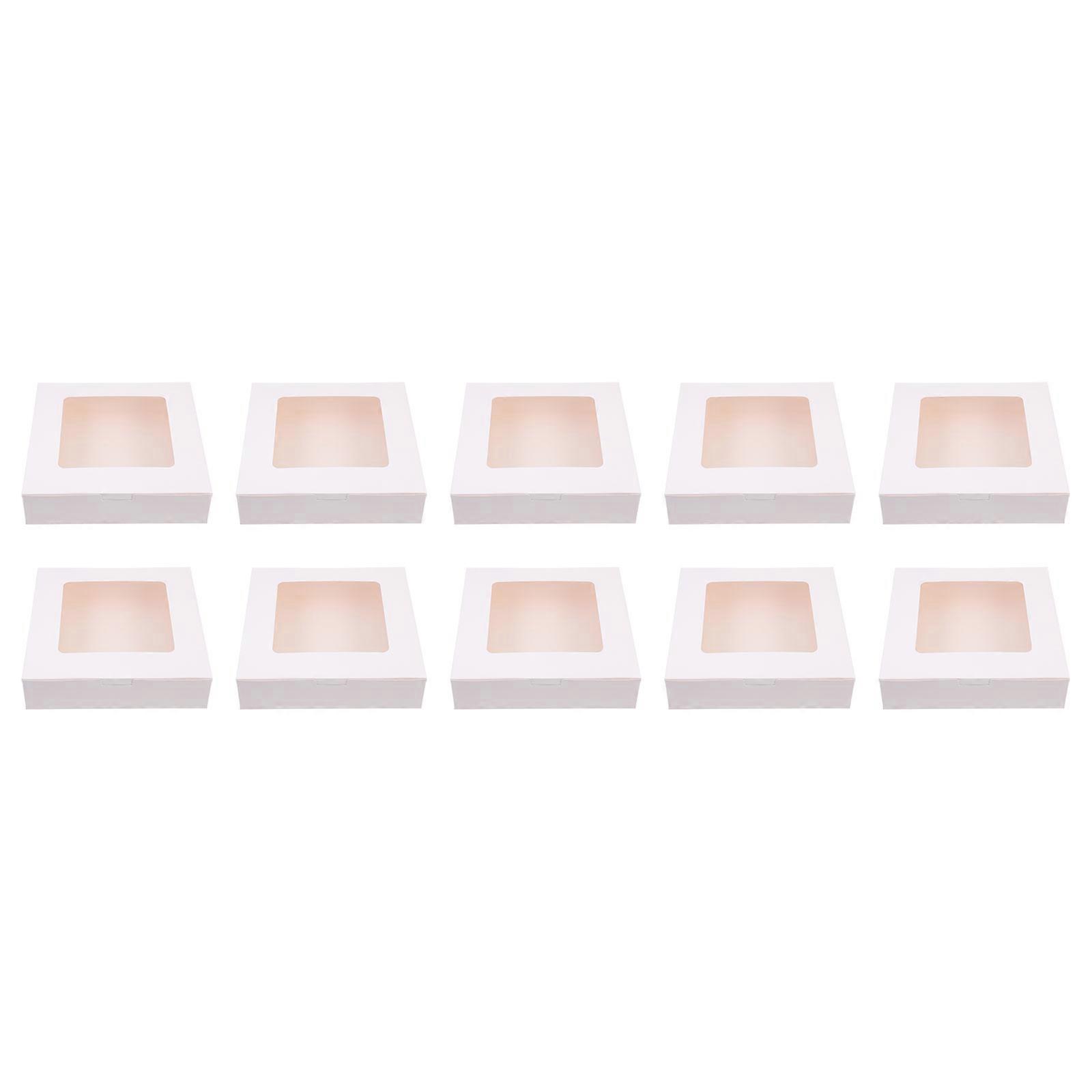 10Pcs Small Cake Wrapping Boxes Decorative Dessert Packing Boxes Paper Cake Boxes