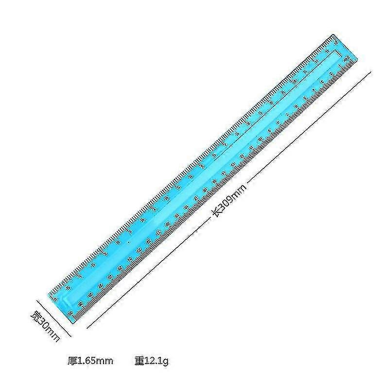 4 Pcs Plastic Rulers,bulk Shatterproof 12 Inch Ruler,4 Assorted Colors