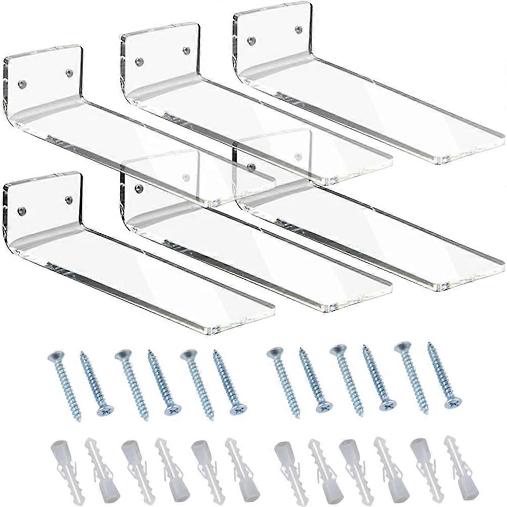 6pcs Shoe Display Racks Acrylic Floating Shoe Holders Transparent Sneaker Stands