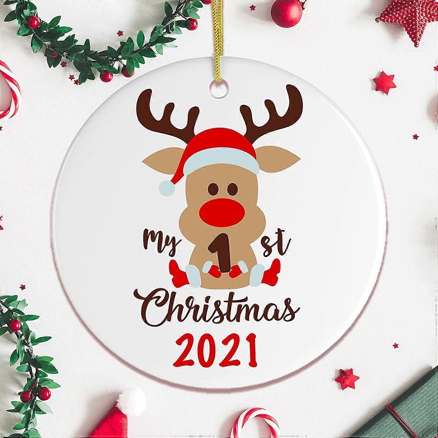 Mi primer adorno de ciervo bebé de Navidad 2021