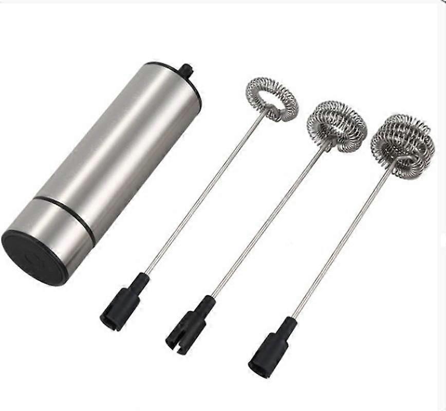 3 Pcs Handheld Electric Milk Frother Machine with Stainless Steel Spring Wireless Whisk Foam Maker  for Cappucino Maker Foamer