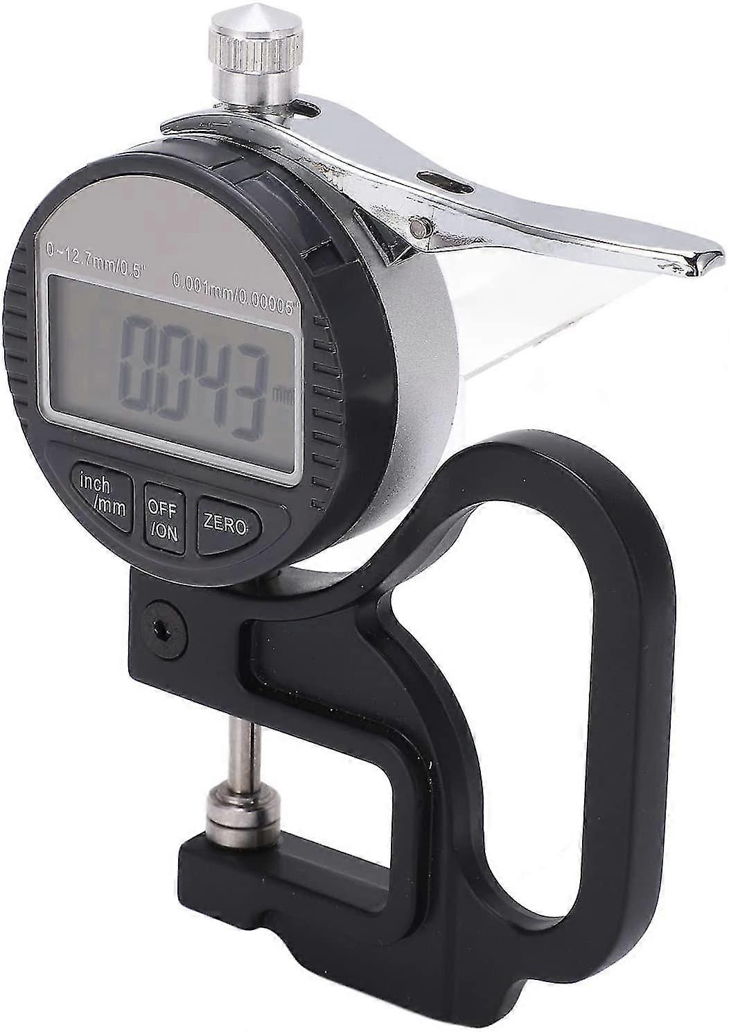 Thickness Gauge - Digital Display Paper Fabric Thickness Gauge Measuring Tool Range 0-10mm 0.001mm