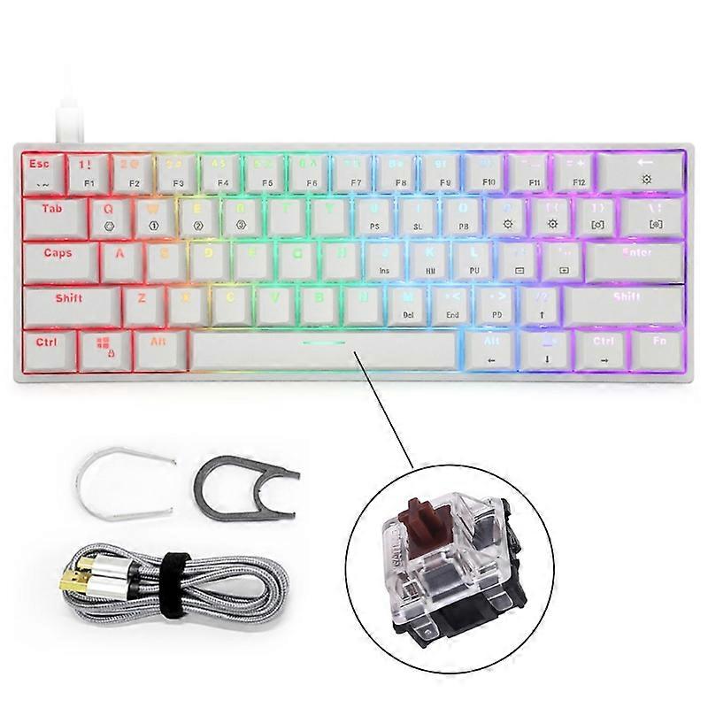 GK61 60% Mechanical Keyboard with RGB Backlit HotSwap with 3Pin 5Pin customized