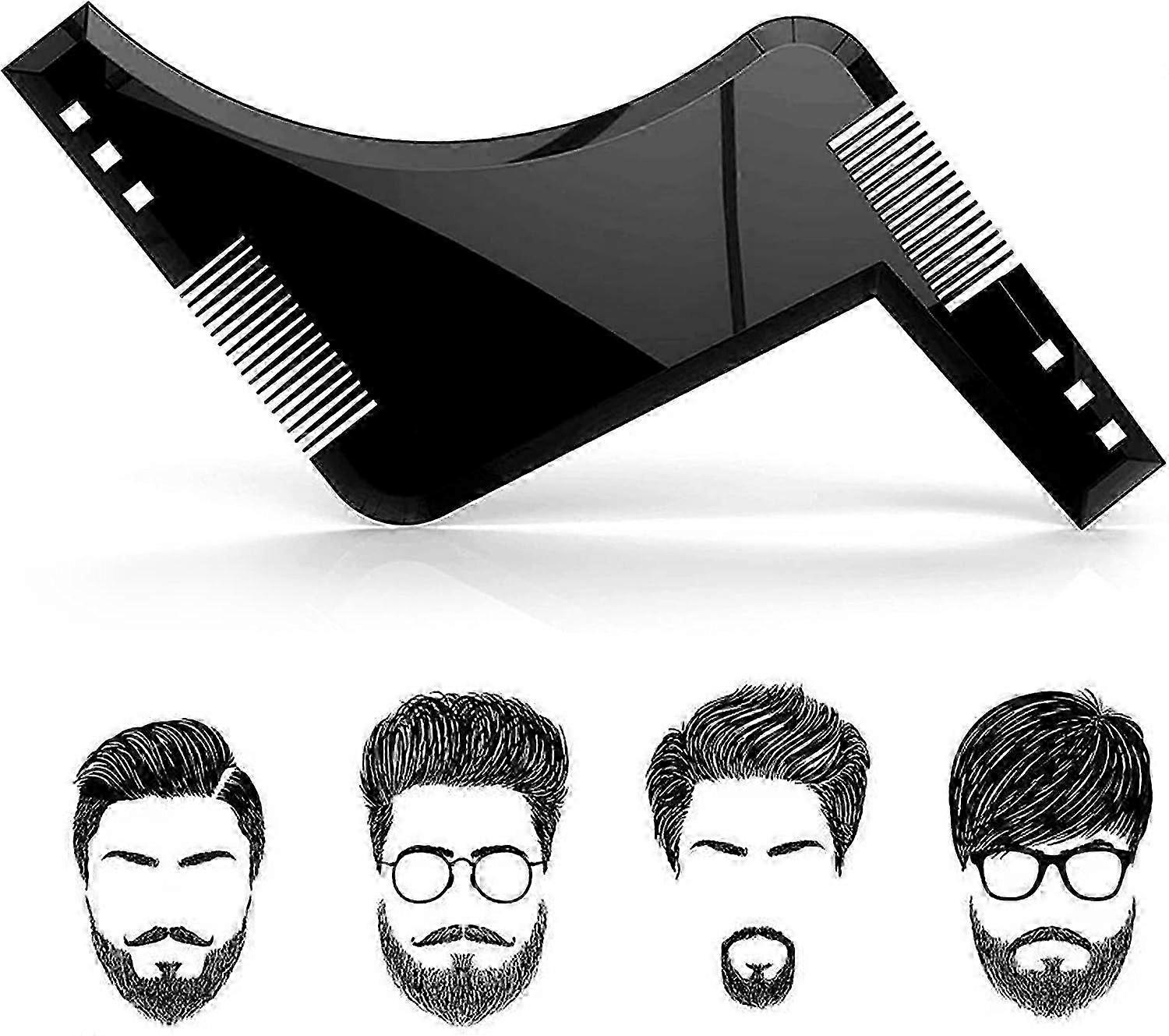 professional beard stencil,beard shapes for chin beard, sideburns, neck,styling toolbrown