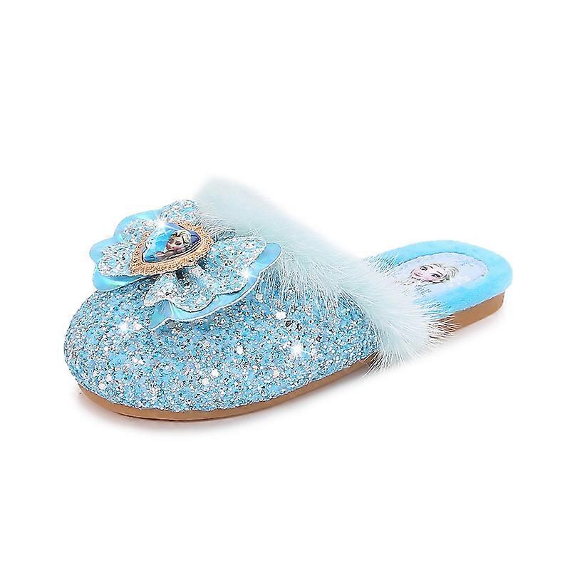 Girl's plush slippers Princess Elsa home flat Shoes Fruugo UK