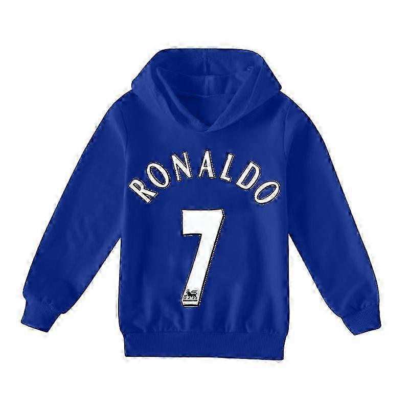 Cristiano Felpa con cappuccio No.7 Felpa con cappuccio da calcio Ragazze Ragazzi Felpa con cappuccio Pulr Top Bambini Adolescenti Dxyz-056