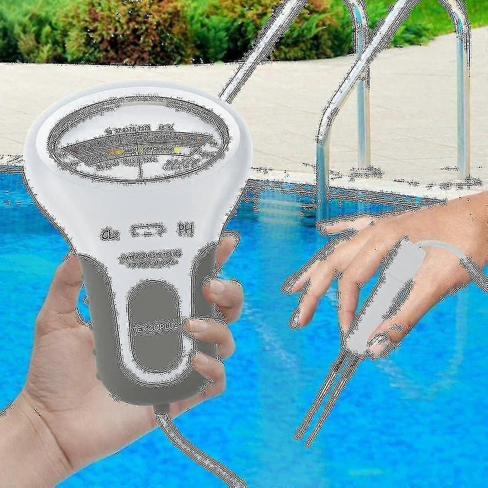Water Quality Analyzer, Digital Chlorine And Ph Cl2 Tester For Swimming Pools, Spa Water Quality Analyzer With Probe For Home Size Swimming Pools Or S