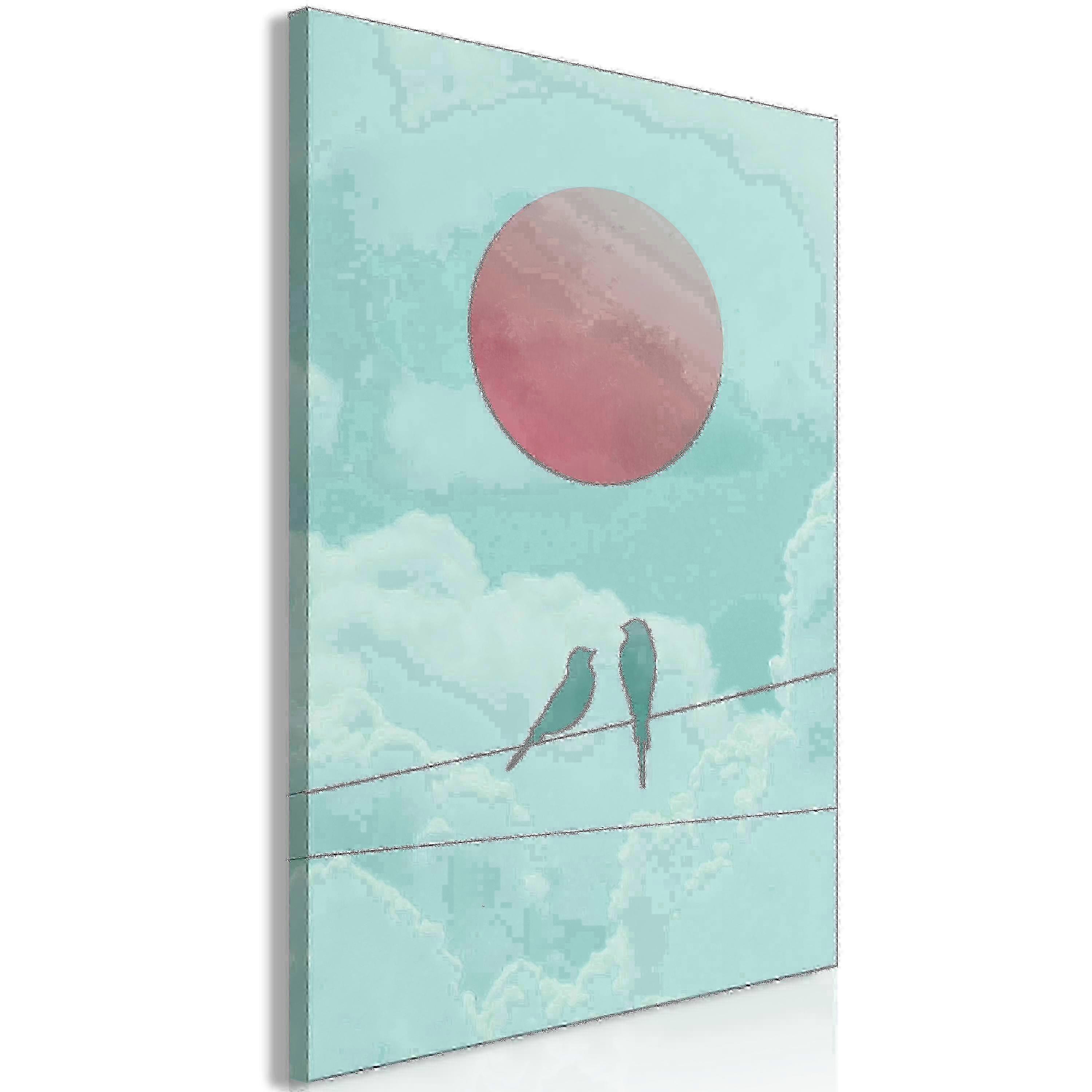 Quadro su tela - Tramonto pastello (1 parte) Verticale