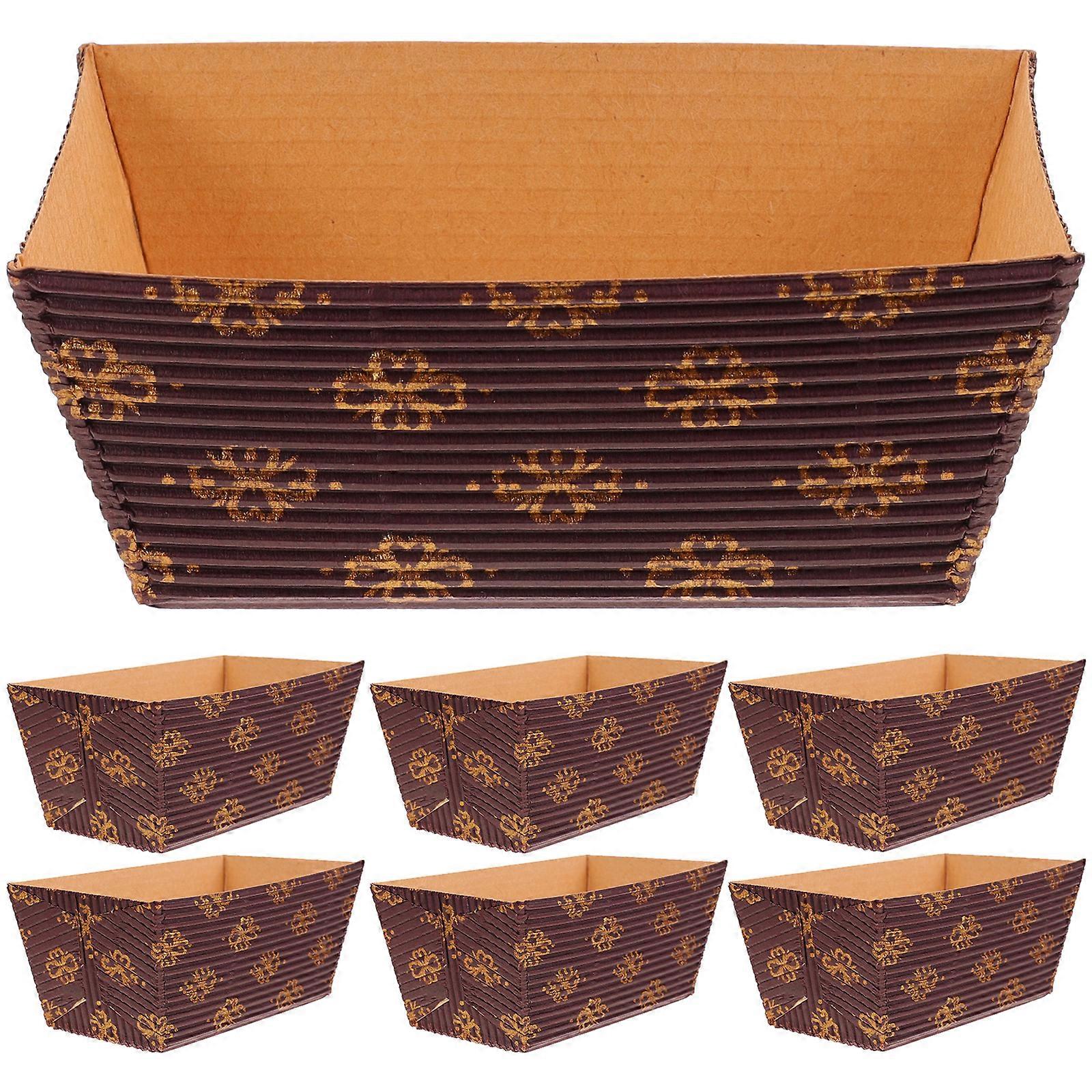 25pcs Paper Bread Pans Cake Paper Cups Loaf Making Paper Molds Stackable Cake Storage Loaf Pans