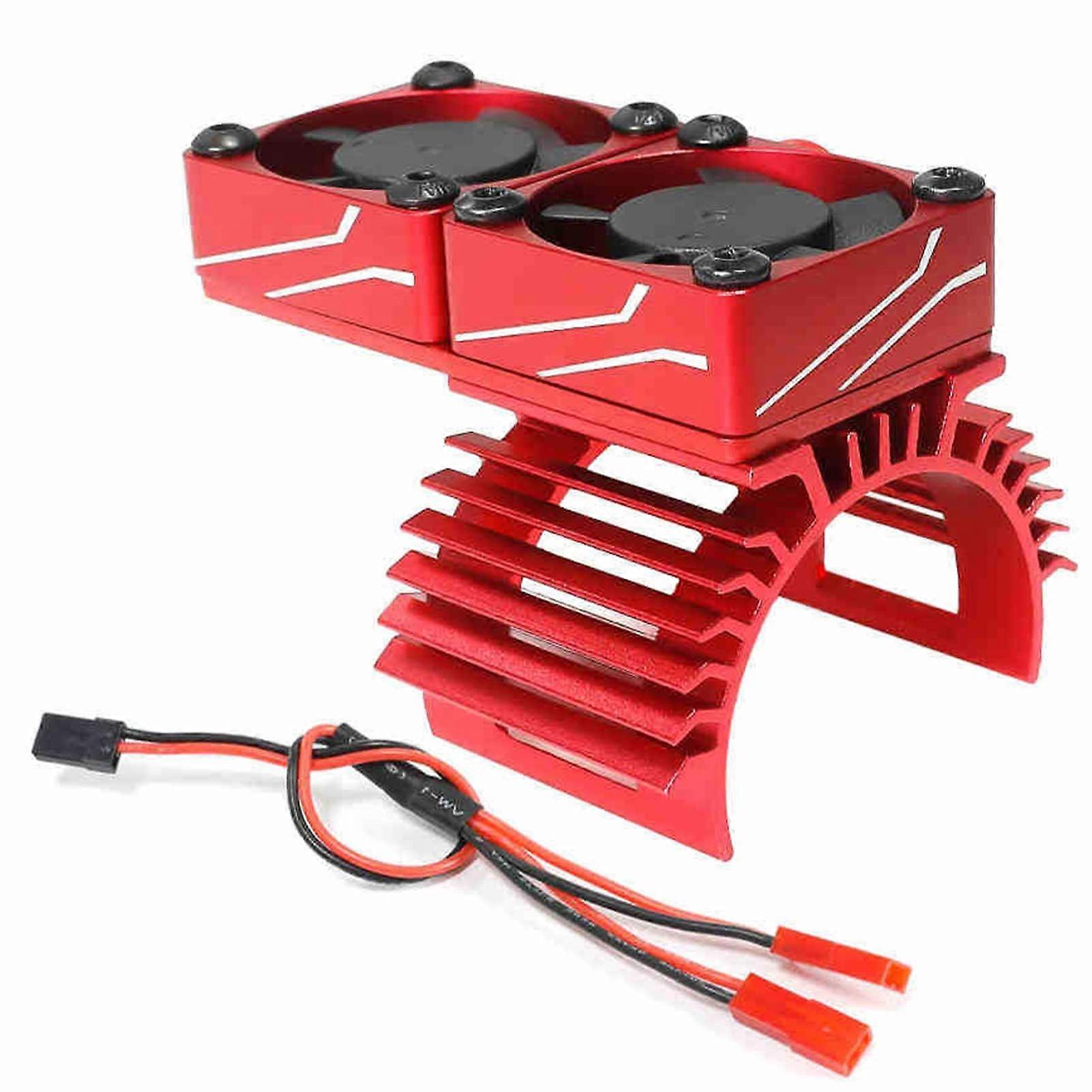 Heat Sink with Twin-Turbo High Speed Fans Silents Operation Motor Cooling Fan for 540/550 Brushed Motor
