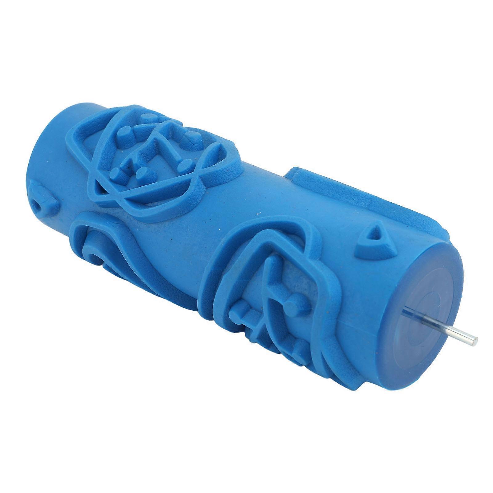 Blue Pattern Paint Roller with Soft Rubber Head for Wall & Ceiling Decorative Texture 105Y