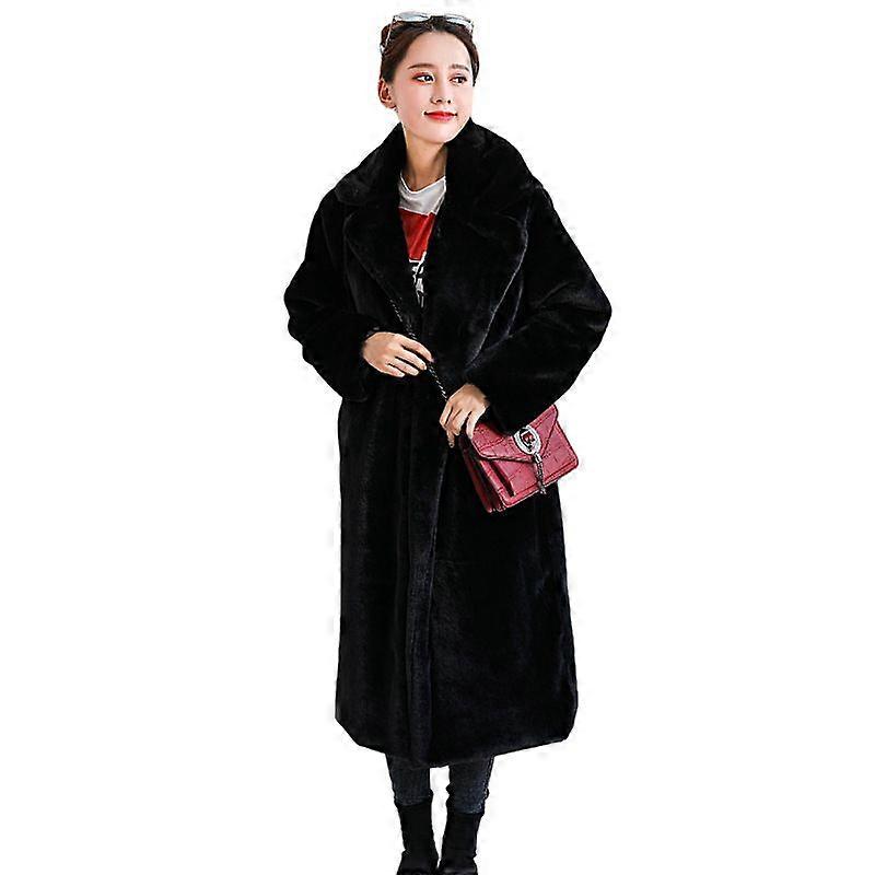 Women Faux Fur Winter Coats, Outerwear Open Front Long Cardigan Overcoat