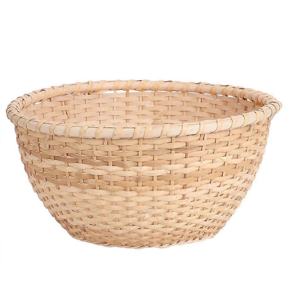 Round Shape Rattan Bread Fruit Snacks Storage Baskets Food Serving Baskets