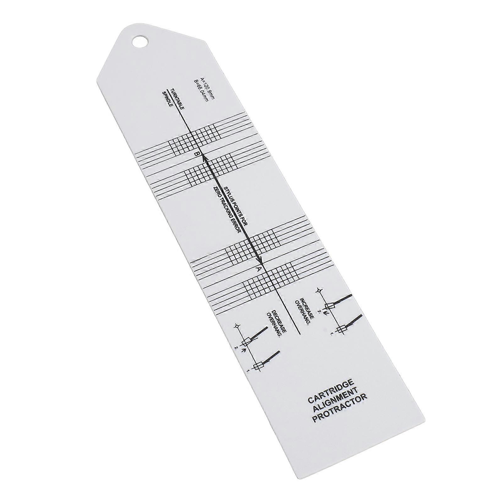 Turntable protractor, cartridge alignment, protractor, calibration, turntable tool, record, phonograph accessories, adjustment tool
