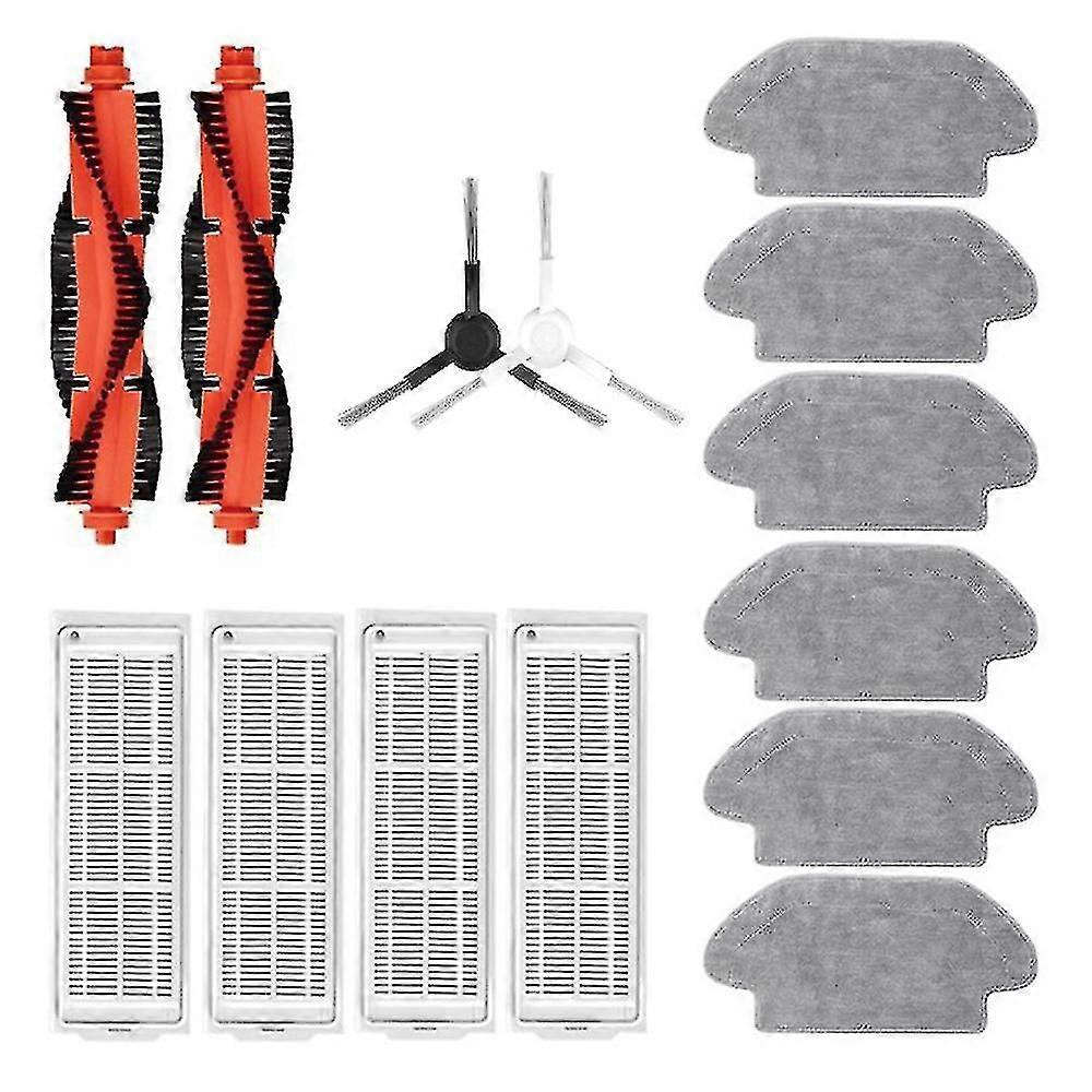 14pcs For Xiaomi Stytj02ym Main Side Brush Hepa Filter Mop Cloth