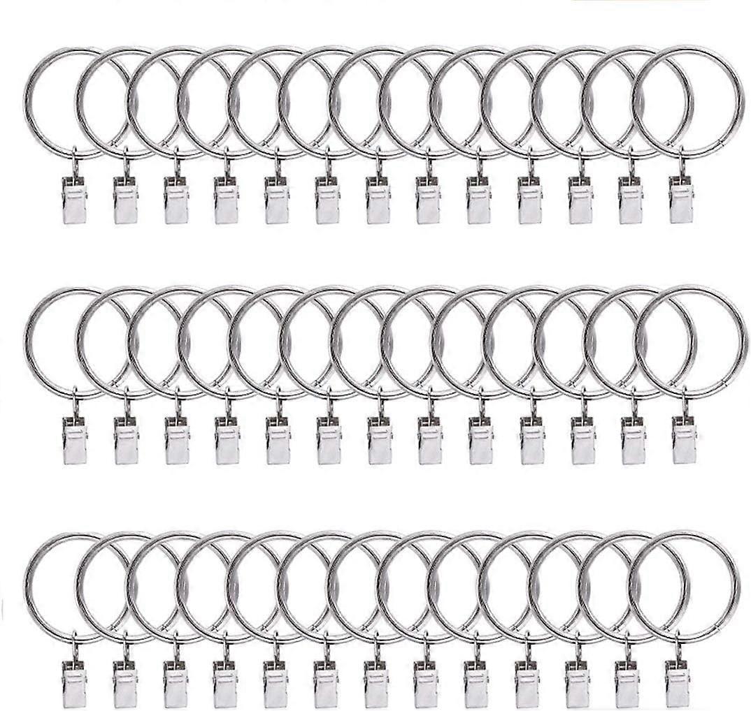 10-Pack Metal Curtain Rings with Clips