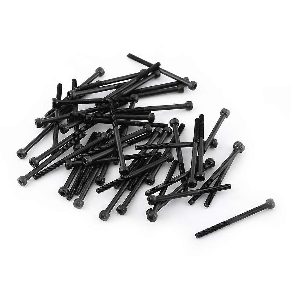 M3 Black Hex Socket Cap Head Screw Bolt Set (M3*45mm,Partially Threaded,50pcs)