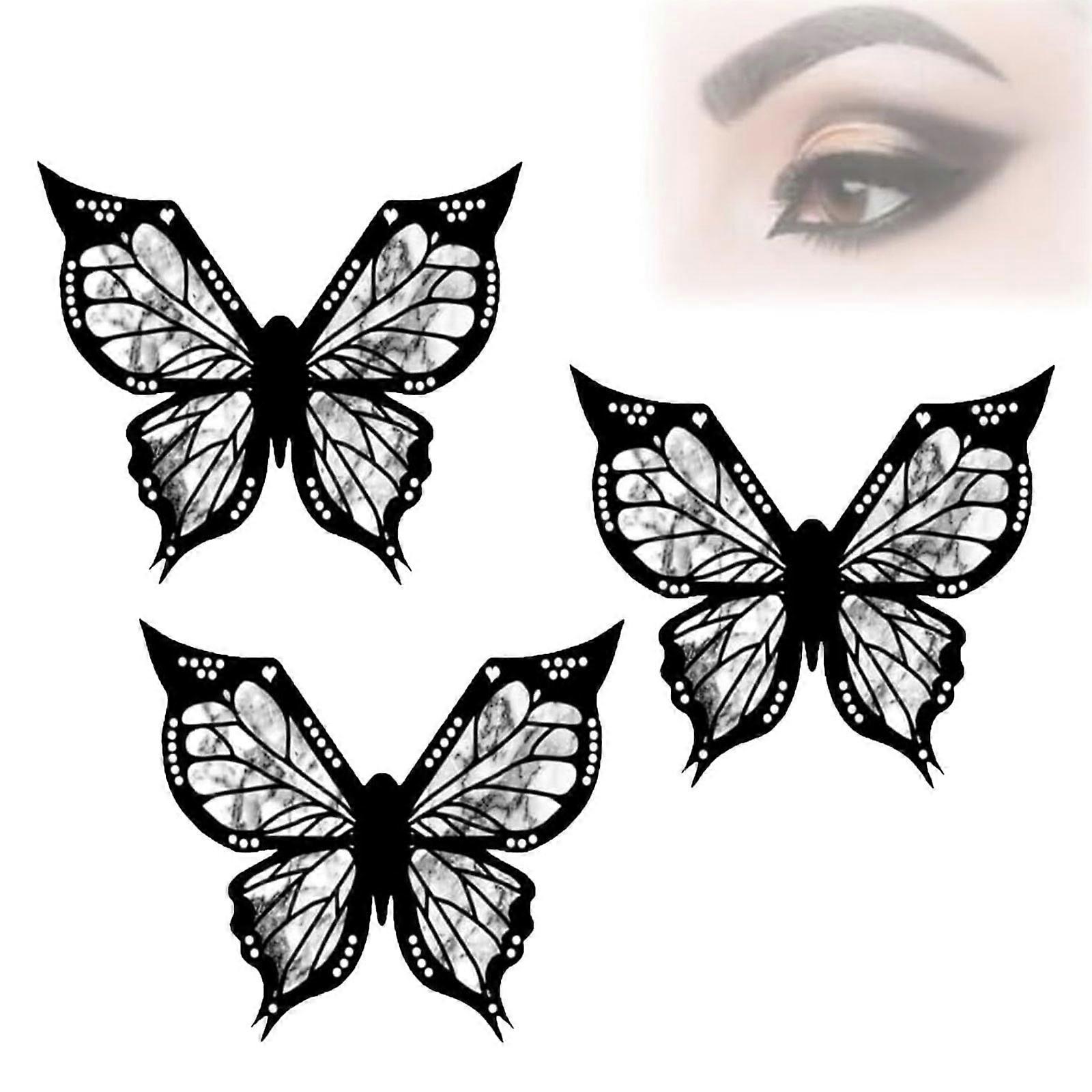 Vlindersjablonen voor eyeliners Multifunctioneel hulpmiddel Snelle oogmake-uptool voor wenkbrauwen Wimpers Liplijn stempeltool Multicolor