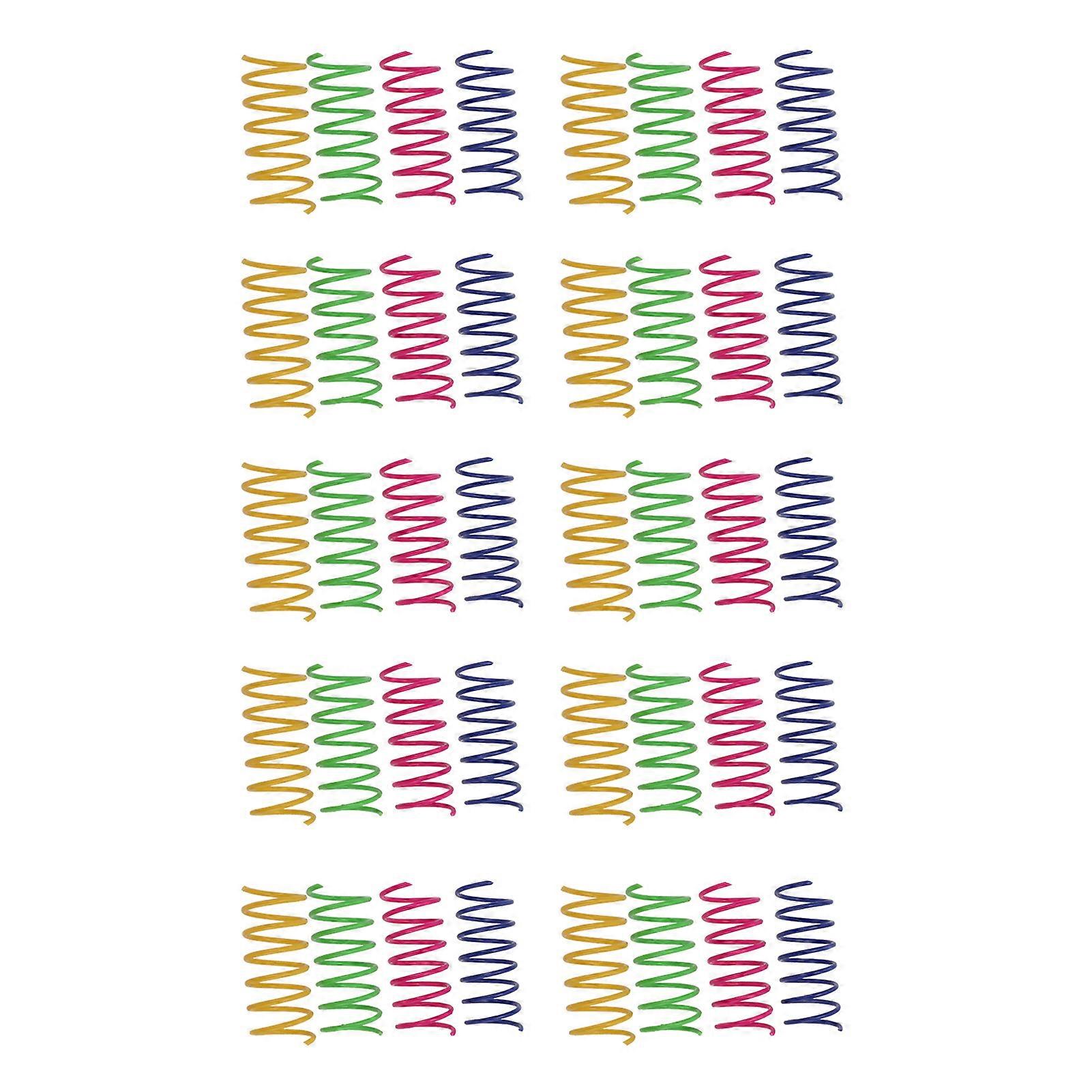 40pcs Cat Spring Toys Bite Resistance Interactive