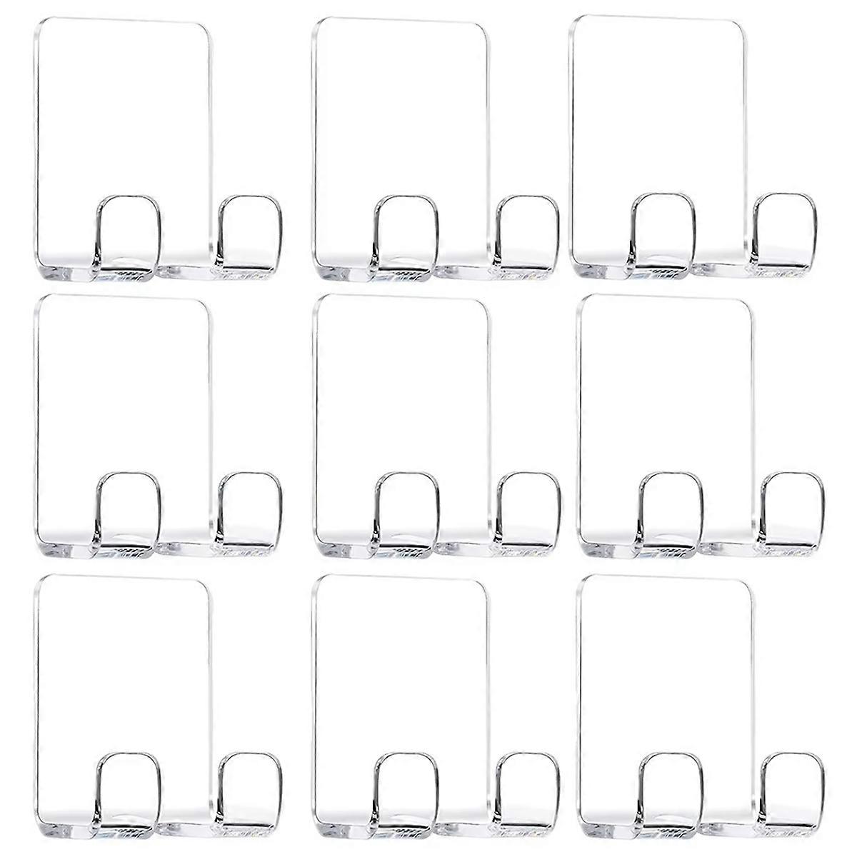 9 Pieces Acrylic Self Adhesive Razors Holder Hooks Shower Hook for Bathroom Kitchen Organizer Razor