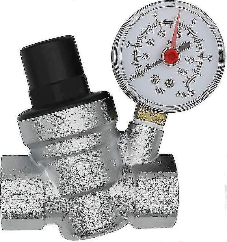 Dn20 Vattentrycksreducerare 3/4 tums vattentrycksregulator med manometer