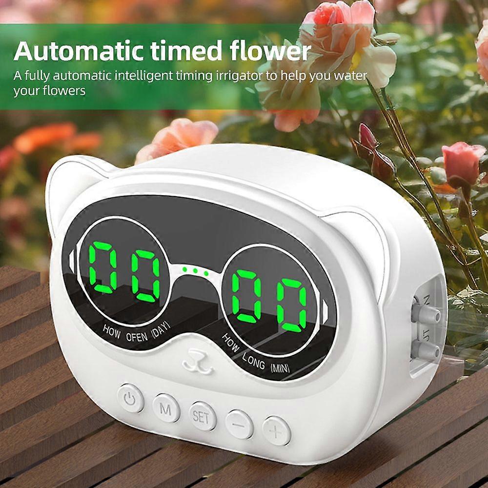 Smart Automatic Watering System Plant Waterer for 10 Potted Plants 1000ml Flow Waterproof DIY Drip Irrigation System Kit with LED Display Programmable