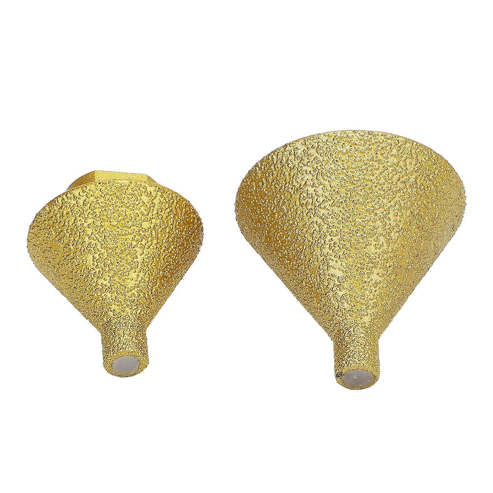 38mm 50mm Beveling Chamfer Bit M10 Adapter Brazed Diamond Cone Bit for Marble Tile Quartz Hole Enlarging Drilling Grinding 