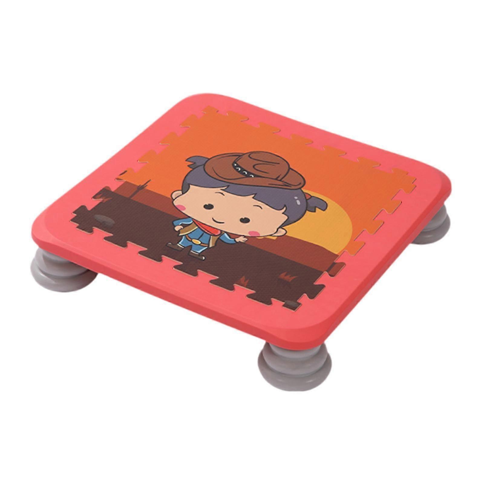 Enfants Trampoline Saut Portable Mini Trampoline Pour Enfants Garçons Filles École Rouge