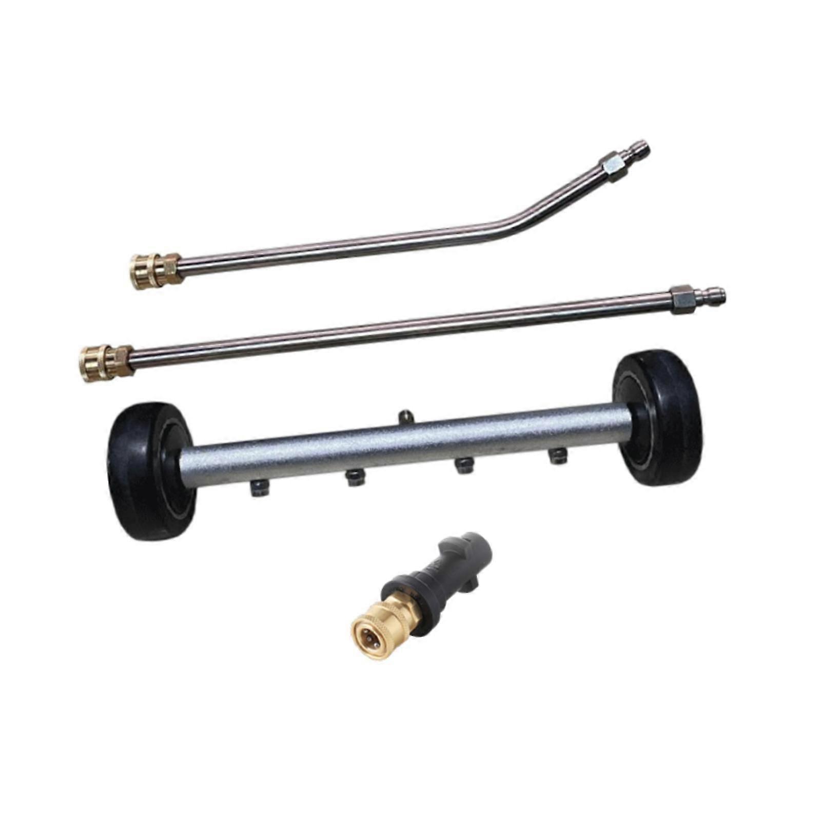 Pressure Undercarriage Cleaner Efficient 4000 PSI for Deck Driveway Backyard Gray Wheel