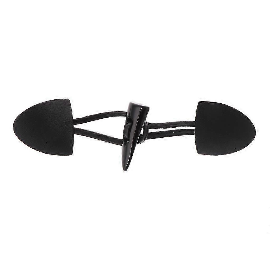 Leather Horn Toggle Buttons for Coat Jacket Closure, 6 Pairs