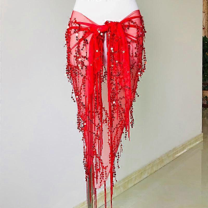 Women Belly Dance Costumes Sequins Tassel Hip Scarf Belly Dancing Waist Chain New Style