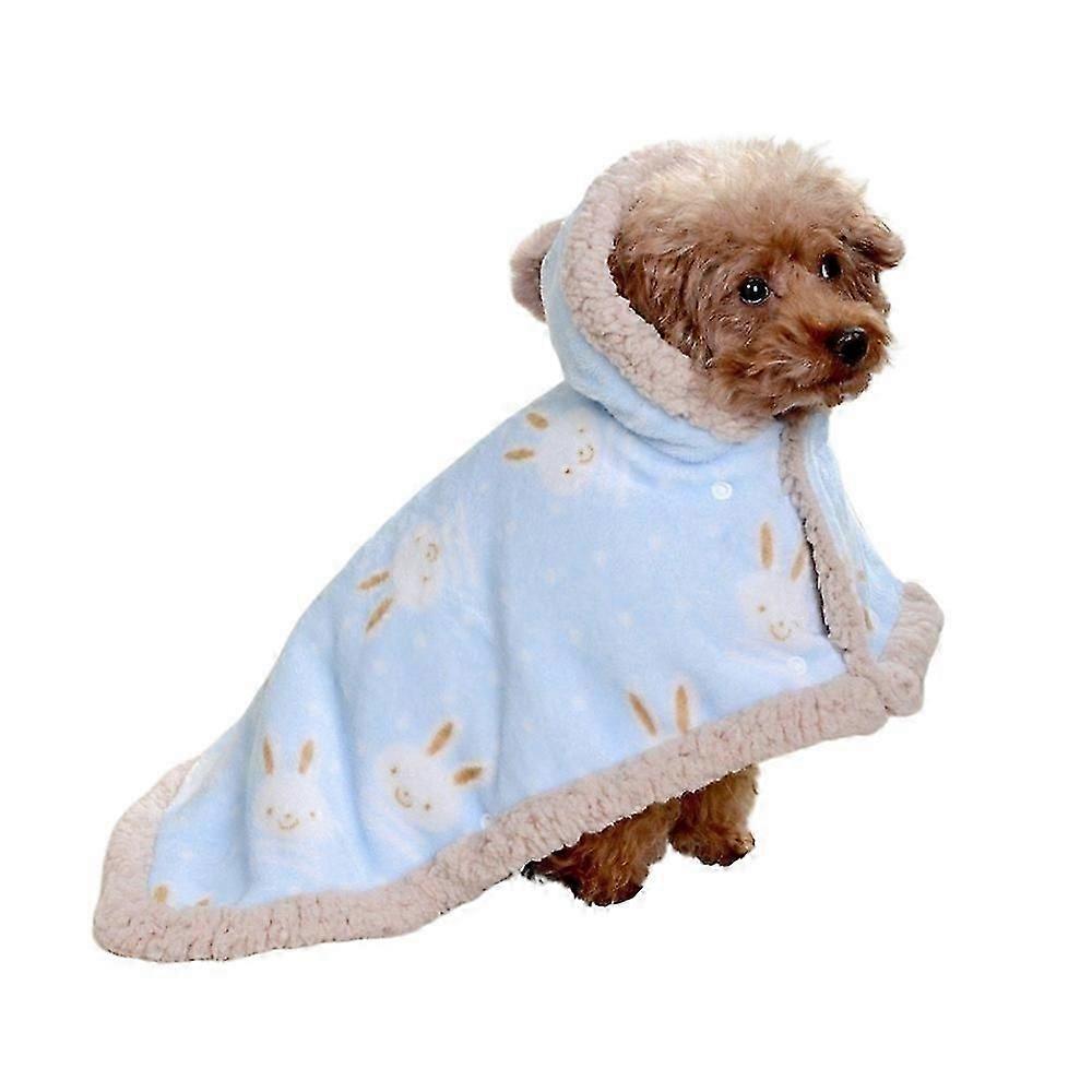 Cobertor de Capa para Animais de Estimação, Roupas Quentes de Inverno para Cão Fofo com Chapéu