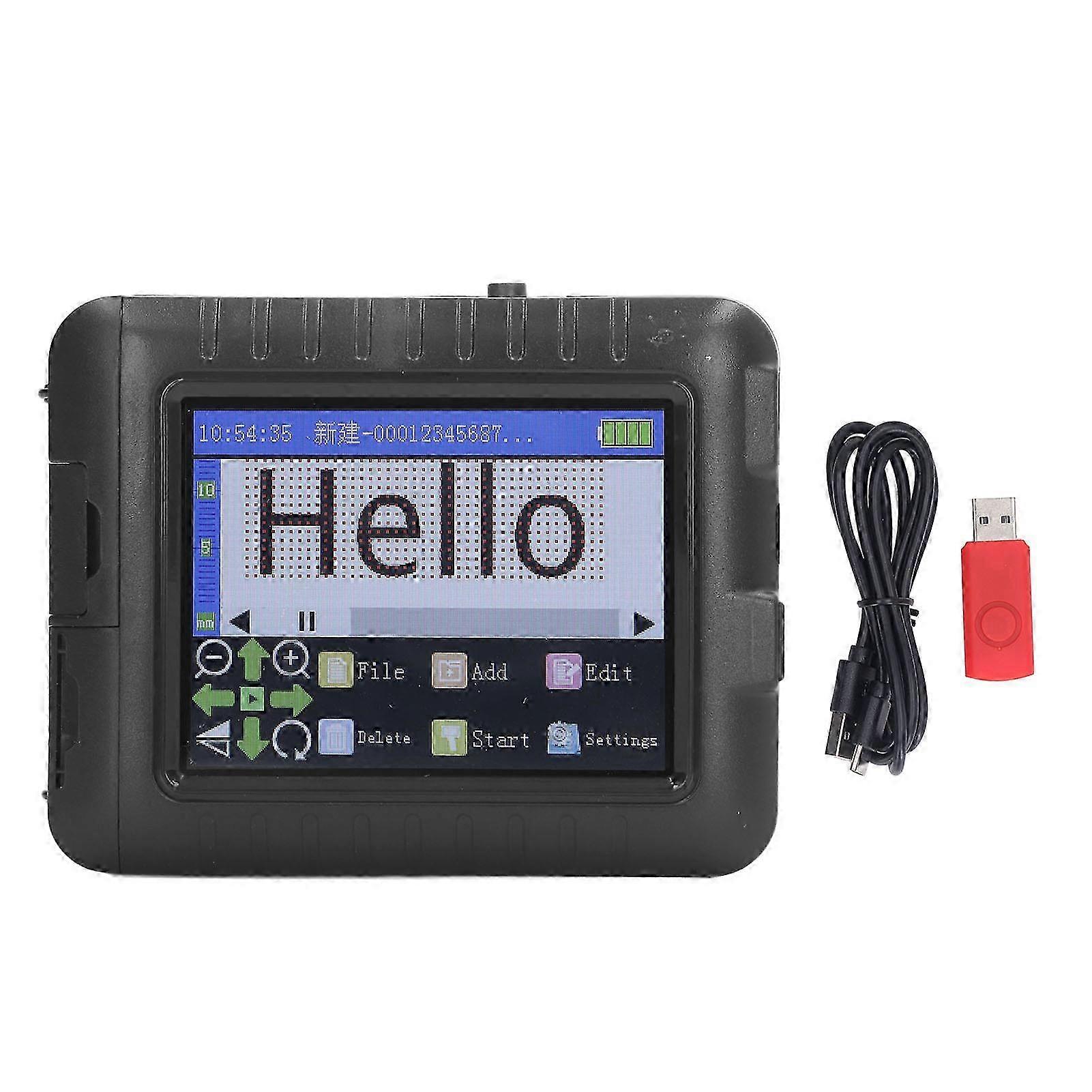 Impresora de inyección de tinta de mano Pantalla táctil LED de 3,5 pulgadas CPU de 4 núcleos Impresora de código recargable para impresión