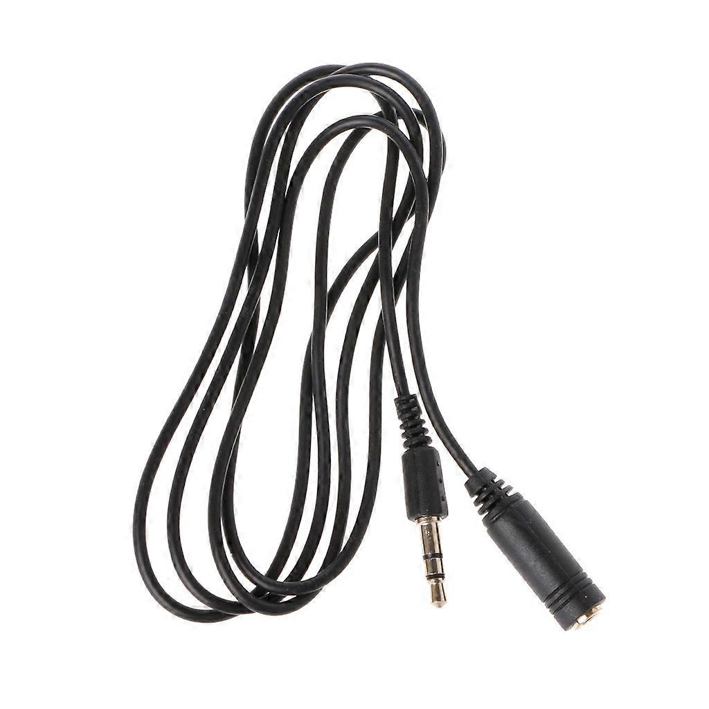 Beveled Step-down Design Audio Extending Cable Male Universal 3.5mm Mini Plug Lines Static-free Performance Cables  Black