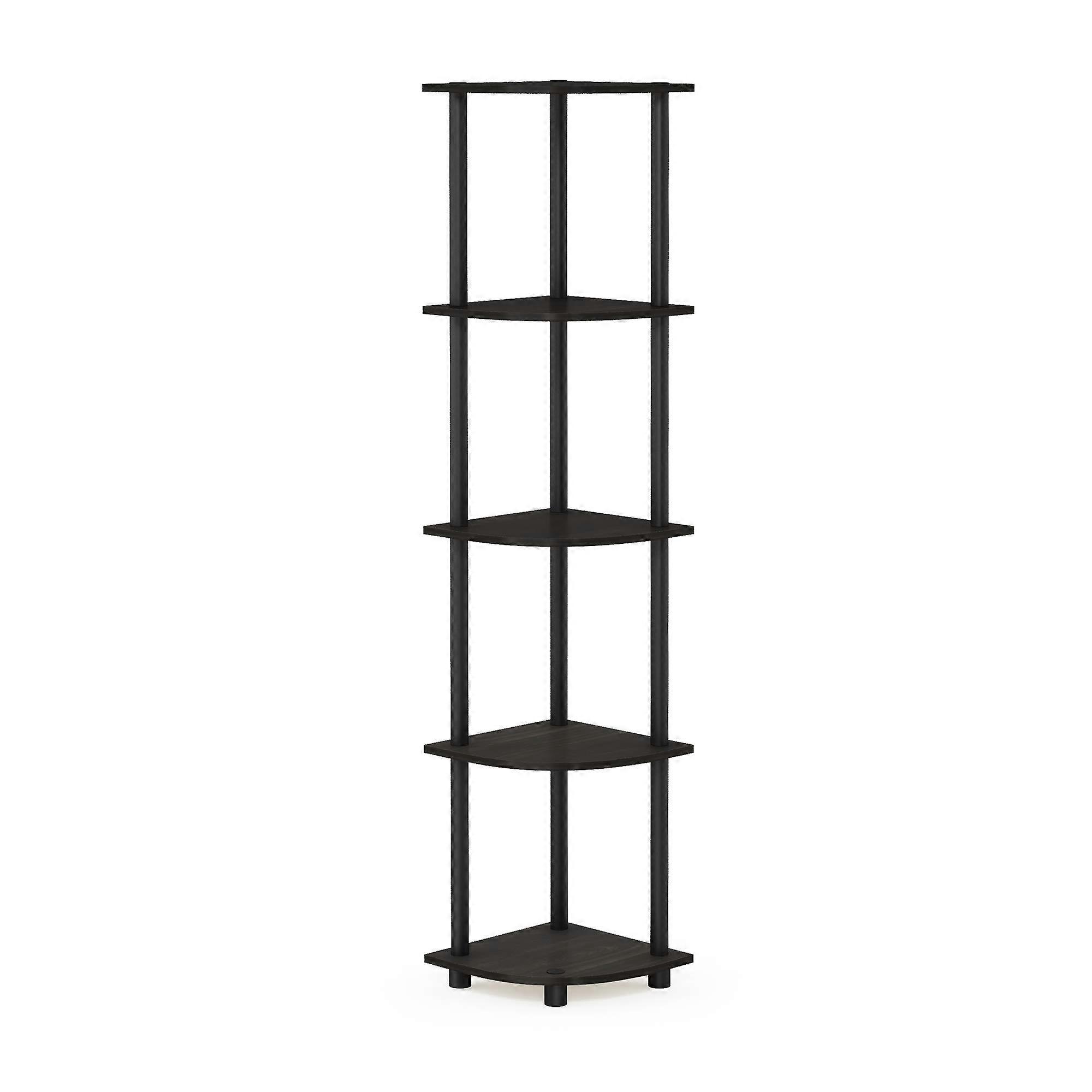 5-Tier Corner Display Shelving Unit - Wooden Storage Shelf for Home, Office, or Retail Use, Space-Saving Design