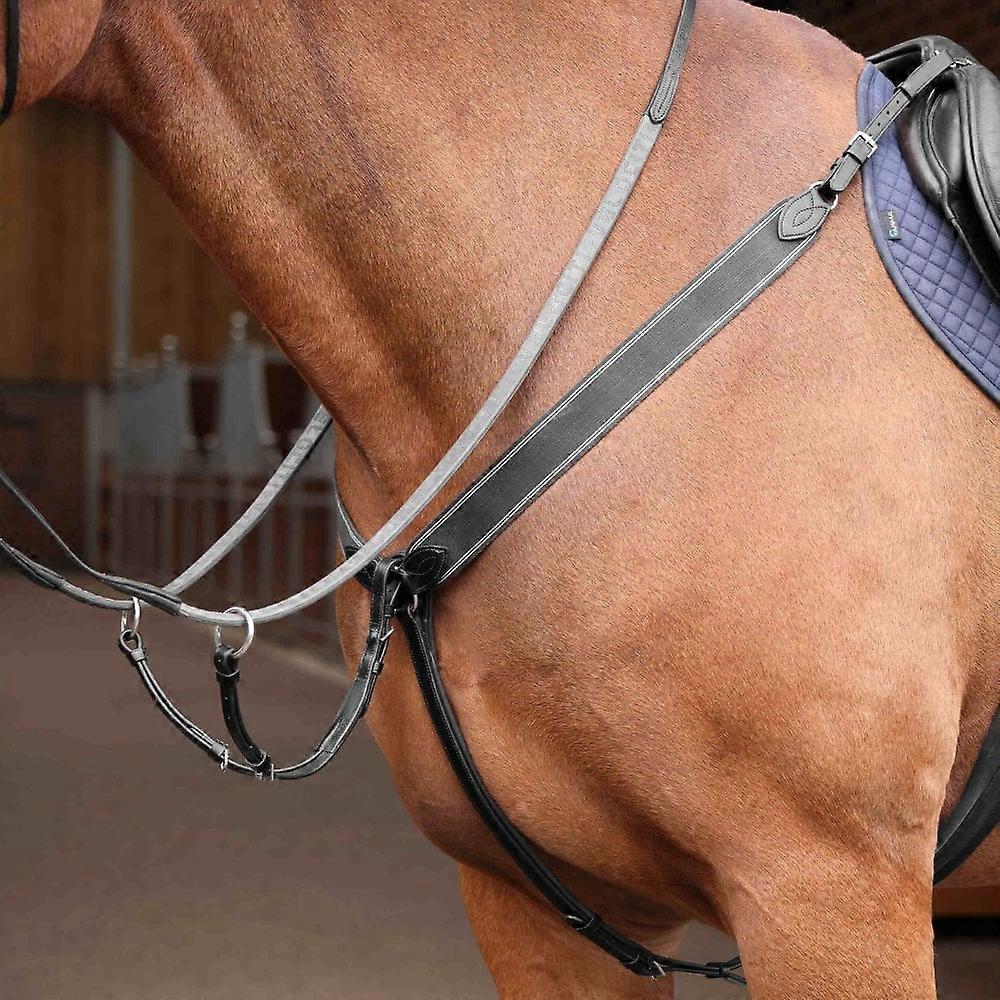 Shires Lusso Three Point Elastic Breastplate - Black