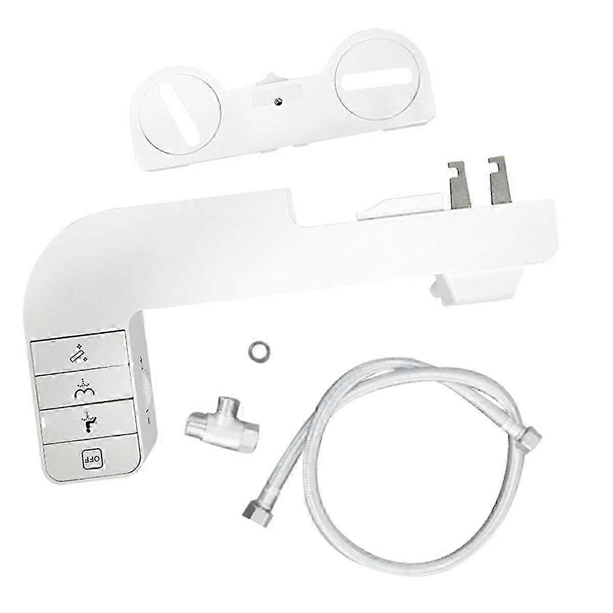 Bidet Attachment Non-Electric Sprayer Adjustable Water Pressure for Toilet Dual Retractable Nozzles