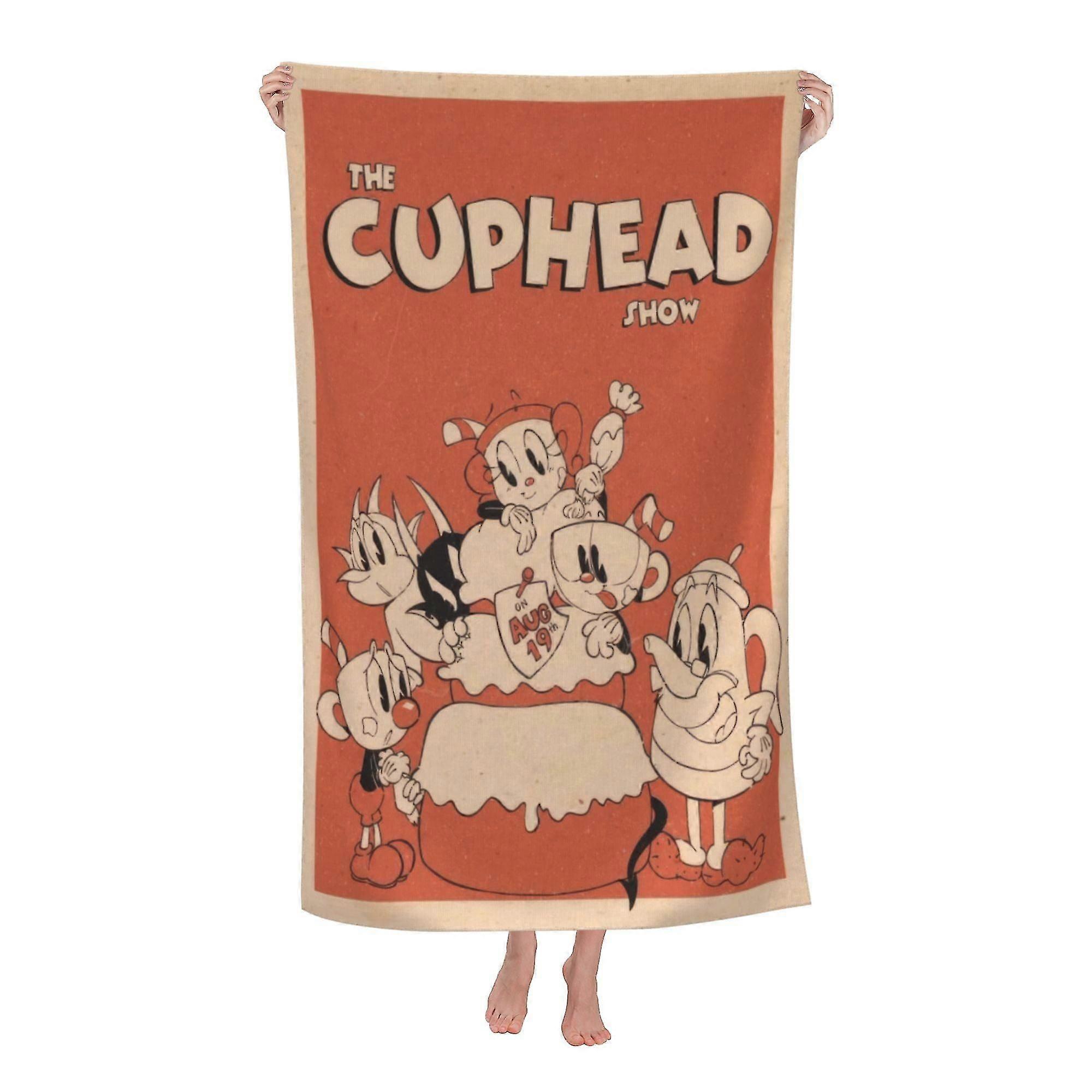 Cuphead Beach Towel, Large Microfiber Bath Towel #m6pq